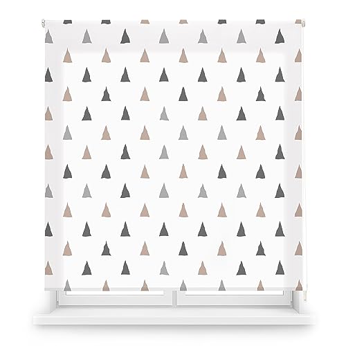 Blindecor Ara Mountain | Printed Roller Blind with Translucent Fabric - 90 x 180 cm (Width by Height) | Approximate Fabric Size 87 x 175 cm | Window Blind