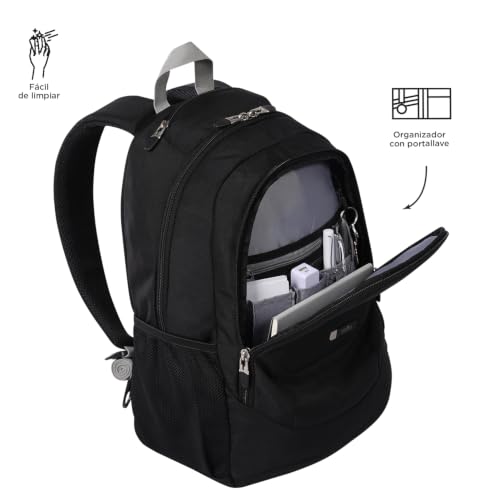 TOTTO Mochila Ergonómica Grande Porta Laptop 14 Repelente a Líquidos | Escuela - Oficina - Viaje | 25 L GOCTAL