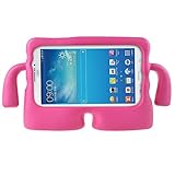 Samsung Galaxy Tablet 4 7.0 Case MUZE? Protective Rubberize EVA Foam Childproof Shockproof Cover Case Durable Light Weight Cute Cartoon Kids Case for Samsung Galaxy Tablet 2 /3 /3 Lite / 4 / Q (7.0 Inch/Hot Pink)