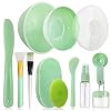 HUNIQOTEK Face Mask Mixing Bowl Set Silicone Skin Care Kit Facemask Brush Spray Bottle Cleaner Spatula Pack of 14