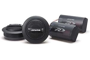 Alpine SPR-10TW 1-inch Silk Ring Dome Car Audio Component Tweeters (Pair)