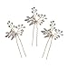 Miallo Wedding Hair Pins Bridal Headpiece Leaf bridal Decoration(Pack of 3)