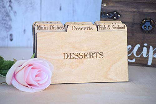 Recipe Cards - Wooden Recipe Cards - Recipe Card Dividers - Wood Recipe Cards - Recipe Box Dividers - Recipe Dividers - Rustic Kitchen
