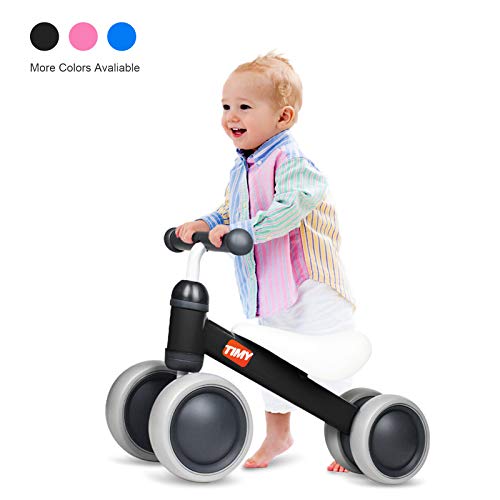 Timy Baby Balance Bike for 1 Year Old Kids Riding Toys for 10-24 Months Toddler No Pedal 4 Wheels Boy Girl First Birthday Gift