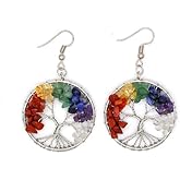 Tree of Life Earrings,Fashion Jewelry Sterling Silver Plated Tree Pendants Drop Dangle Earrings Necklace Set