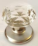Gainsborough Dummy Wardrobe Closet Door Knob (Sonata Crystal & Satin Nickel)
