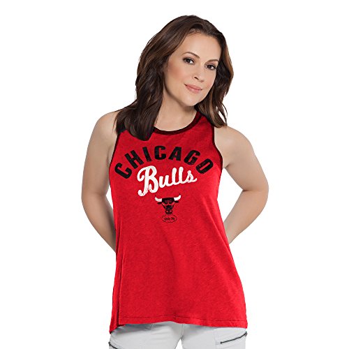 Touch by Alyssa Milano NBA Chicago Bulls Women's Homerun T-Back Tank Top, Medium, Red