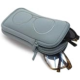 MYTAGALONGS Double Eyeglass Case with 2 Compartments