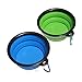 Travel Dog Bowl, Collapsible Pets Travel Bowl For Food & Water Portable Food Bowls for Dogs &Cats with Chip High Grade Silicone by IB-SOUND
