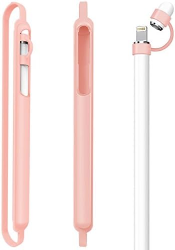 WZE Case for Apple Pencil, Soft Silicone Protective Cap Apple Pencil Cap Holder Grip Cover Adapter Tether Accessories Pocket Sleeve For Apple Pencil Accessories 9.7/10.5 Pen