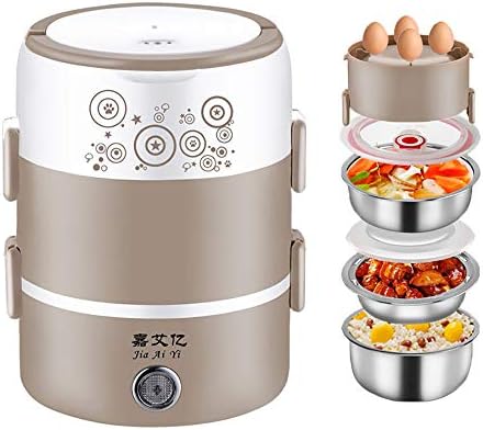 Electric Lunch Box,Multi-Function Insulation - Cooking - Heating Stainless Steel Hot Rice Artifact Mini Student Small Rice Cooker 220V