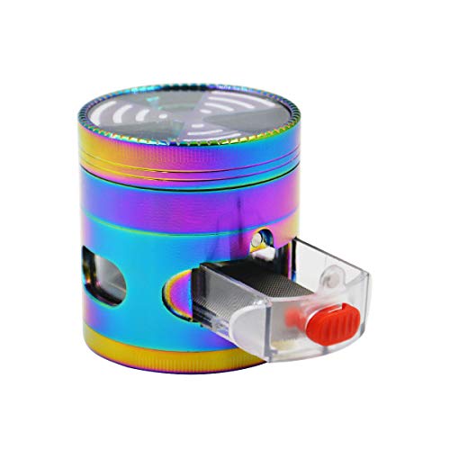 CigaMaTe Grinder Herb Grinder 4 Pieces Rainbow Grinders 2.5'' Zinc