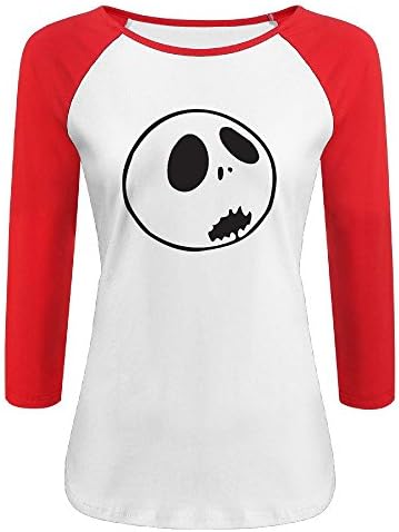 Jacked Faces Nightmare Raglan Sleeve ComfortSoft Half Sleeve Tshirts Women's Sexy 3/4 Sleeve?Teeshirt