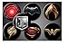 Justice League Magnets or Pins DC Comics Superhero Symbols Set of 7 Batman Superman Wonderwoman Aquaman Flash Cyborg (1