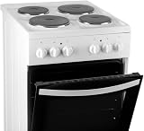 SIA ESXB50W 50cm White Electric Cooker with 4 Zone Hob 60L Oven view 4
