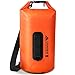 Leader Accessories New Heavy Duty Vinyl Waterproof Dry Bag for Boating Kayaking Fishing Rafting Swimming Floating and Camping (Orange, 55L)