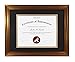 Golden State Art 11x14 Frame for 8x10 Diploma/Certificate, Dark Gold color. Includes Black Over Gold Double Mat and Real Glass