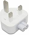 UK Adapter for Apple Macbook, iBook, ipod, ipad, Airport, iphone wall charger plug adapter for United Kingdom (UK Outlets). UK Travel Adapter Plug for MAC. 220V AC Adapter Electric outlet adapter with two-pins (twin pin).