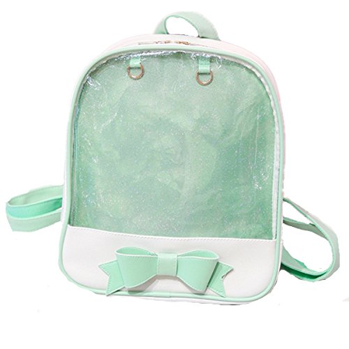 Smilecoco Candy Leather Cat Backpack Plastic Transparent Beach Girls School Bag