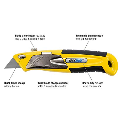 Pacific Handy Cutter QBA375 Autoloading Utility Knife, Automatic Blade