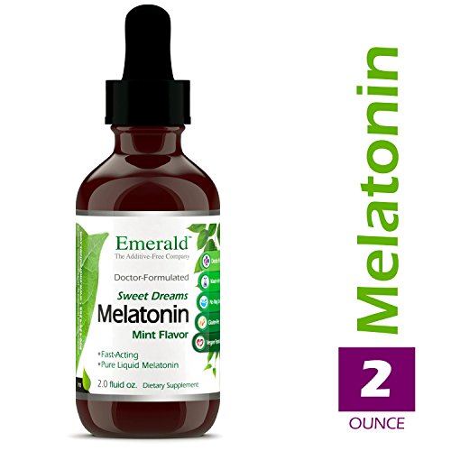 Liquid Melatonin - Promotes Rleaxation & Healthy Sleep Patterns, More Energy, Better Overall Health - Mint Flavor - Emerald Laboratories (Sweet Dreams) - 2 oz