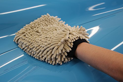 Sarge’s Car Care .50 CAL CAR WASH MITT - XL-Size (11"x7") - Premium Chenille Microfiber for Scratch & Swirl-Free Results & Maximum Absorption of Soapy Water - Great for RV & Motorcycles