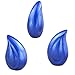 Small Keepsake Urns Set of 3 - Mini Cremation Urns for Ashes - Fits a Small Amount of Cremated Remains - Display Burial at Home or Office (Blue Tears Mini Urn Decor, Brass Material