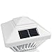 8 Pack White Outdoor Garden 4 x 4 Solar LED Post Deck Cap Square Fence Light Landscape Lamp Lawn PVC Vinyl Wood