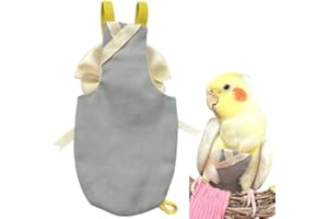 CXYYXF Bird Flight Suits Diapers, Parrot Flight Suits Diapers for Quaker Parakeets Cockatiels Conures Macaw African Grey, Bird Diaper, Parrot Clothes (Grey B,2XL)