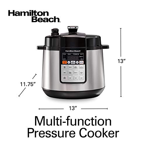 Hamilton Beach 34502 6 Qt Pressure Cooker with Unique Steam Release