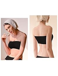 CLANDY sostén sin costuras para mujer, sujetador básico acolchado sin cables, sostén elástico de tubo superior 1   3 unidades