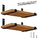 LuckIn 4-Pack 12 Inch Metal Lip Bracket for DIY Rustic Floating Shelf, Perfect Fit Standard Board Sold by Homedepot, Come with Wall Mounting Hardware for Various Surfaces