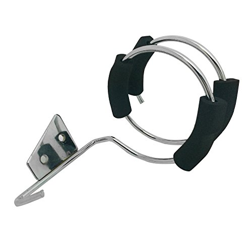 Click Here to See More Images SODIAL(R) Black & Silver Spiral Blow Dryer Stand Flat Hair Iron Sponge Holder Wall Mont Hang Holder