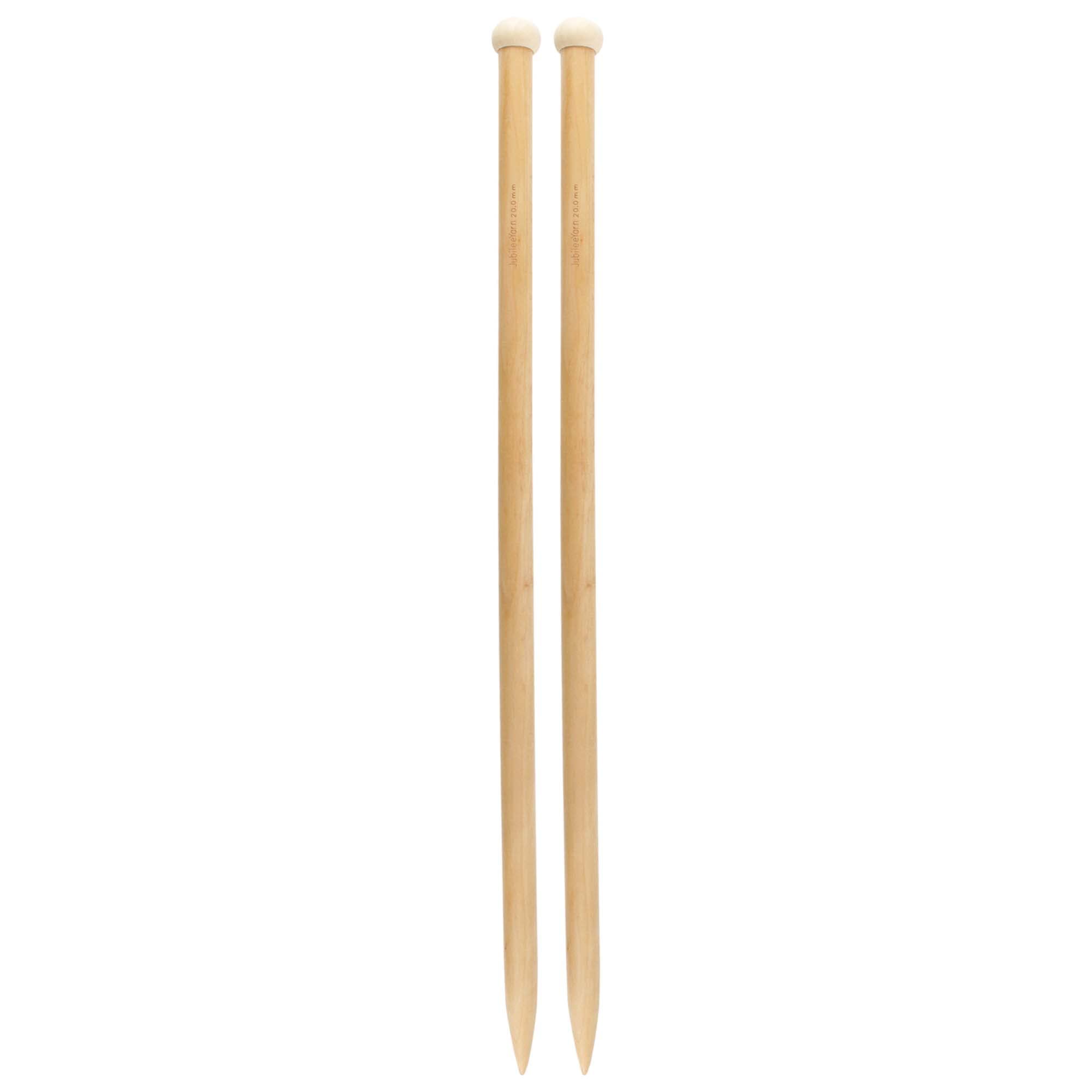 JubileeYarn Jumbo Bamboo Knitting Needles - US 36 (20mm) - 24" Long - 1 Pair — image 1