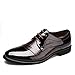 YangXieJiang Lace Up Patent Leather Oxford Dress Shoes Formal Wedding Shoes 8015 Brown 10.5 D(M) US