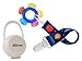 BoeChloe MS Classy Pacifier Clip Set for Your Girl or Boy, with Soothie Case, Ready for Present