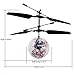 Flying Ball, Crystal Flashing Hand-Controlled Infrared Induction Flying Toys with LED Light (Black)