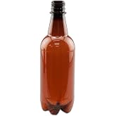 Amber P.E.T. Beer Bottle - 500 ml with Caps | 16.9 oz (24/Pack)
