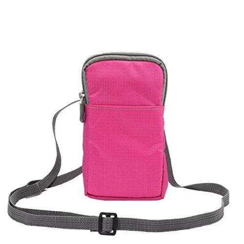 PT Universal Multipurpose Case Pouch Nylon Sporty Smartphone Holster Belt Clip Waist Bag for iPhone X XS XS MAX 8 7 6 Plus Samsung Galaxy S8 S9 Plus S7 Edge Note 8,9 (Pink) - Thumbnail 3