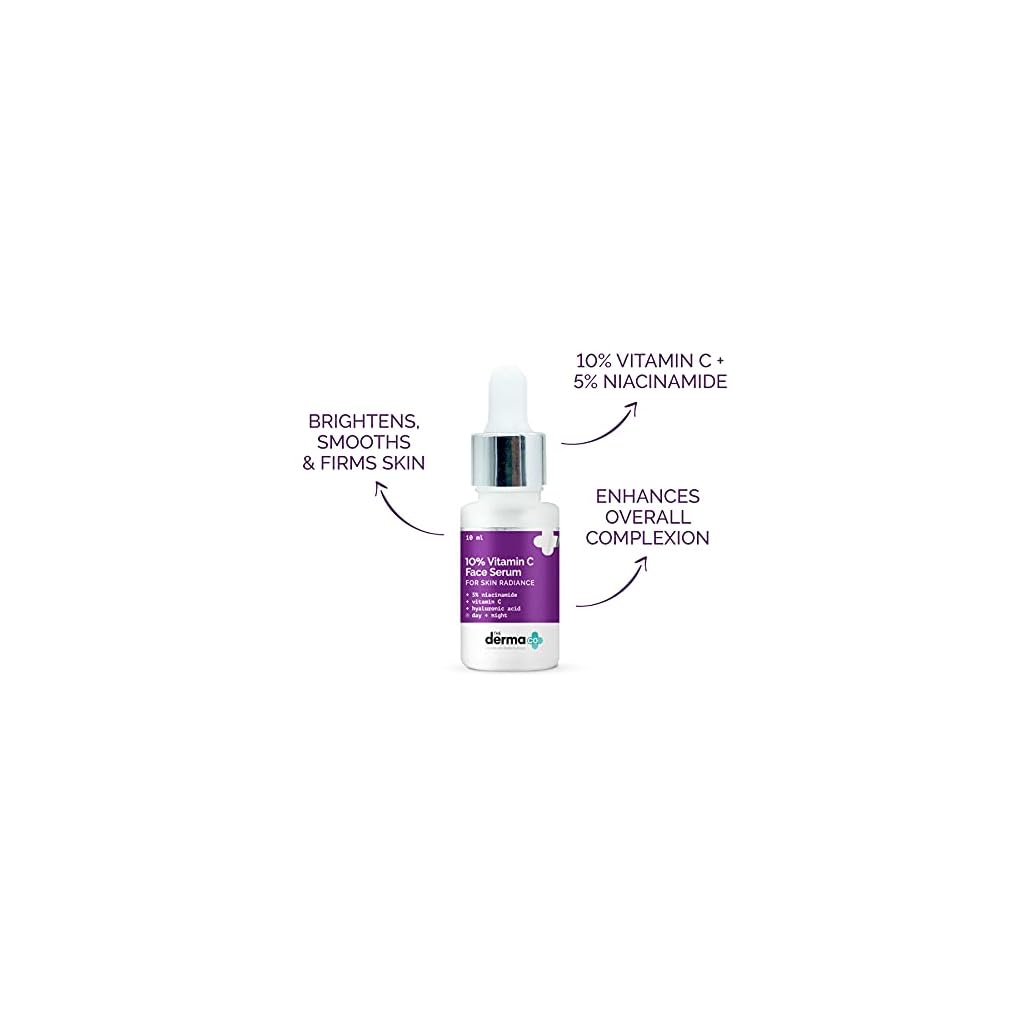 The Derma Co 10 Vitamin C Face Serum with Vitamin C, 5 Niacinamide & Hyaluronic Acid for Skin