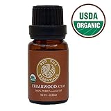 Organic Cedarwood Atlas Essential Oil, 100% Pure USDA Certified Organic Cedrus Atlantica - 10ml Undiluted
