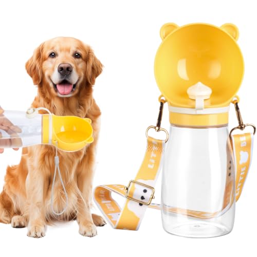 500 ml Bouteille d'eau pour Chien, Bouteille D'Eau Portable Anti-Gouttes pour Animaux De Compagnie, Idéale pour Les Randonnées et Les Les Voyages