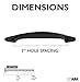 Ilyapa 25 Pack 3 Inch Oil Rubbed Bronze Cabinet Pulls - Kitchen Cabinet Handles,Oil Rubbed Bronze Kitchen Cabinets Hardware with 3 Inch Hole Center