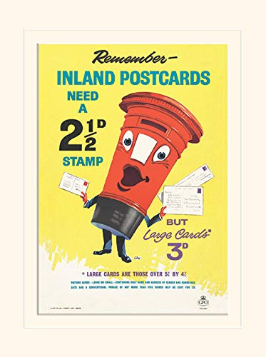 Postal Museum (Remember Inland Postcards by John Gilroy 1959) Mounted 30 x 40cm Print