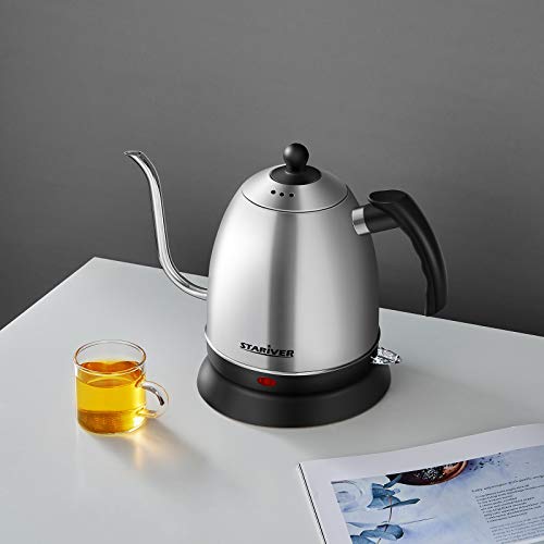 Stariver Electric Gooseneck Kettle, 1L Electric Kettle, BPAFree, Pour