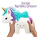 R.HORSE 12 Inch Jumbo Rainbow Unicorn Kawaii Cute Cream Scented Slow Rising Kids Squeeze Toys Stress Relief Toy Hop Props, Decorative Props Large (Jumbo Rainbow Unicorn)