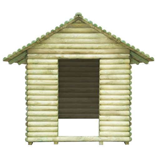 Festnight Cabane en Bois de Pin Imprégné Aire de Jeu pour Enfant 167 x 150 x 151 cm