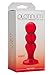 Doc Johnson Platinum Premium Silicone - The Push - 4.7 in. Long and 1.4 in. Wide Butt Plug - Unique Dual Textured Triple Ripple Design - Anal Toy - Red