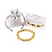 Raw Amber Bracelet for Adults Made on Elastic Band - 7 Inches - Baltic Amber Land - Hand-made From Unpolished / Certified Baltic Amber Beads (Honey)