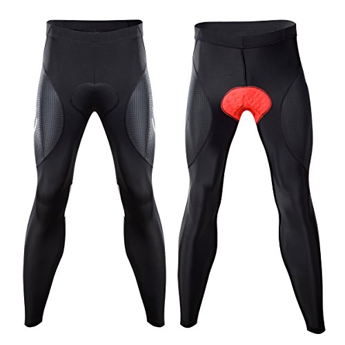 image for Eco-daily Men's Bike Pants Long Padded Cycling Tights Leggings Outdoor